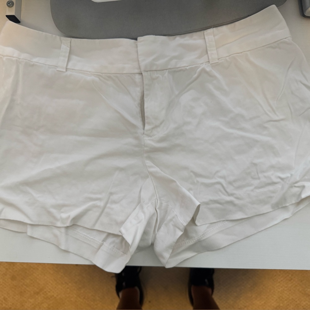 INC International Concepts White Cotton Blend Shorts 3” inseam